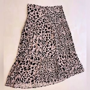 Pink Leopard Print Skirt
